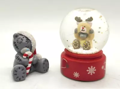 £9.49 • Buy Me To You Minatare Figurine Bundle Christmas Theme Snow Globe Bears