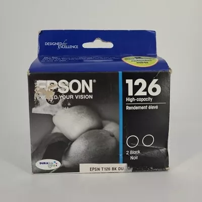 Epson 126  Black Nior Printer Ink Cartridge 2 Pieces Exp 05/2024 • $16.99