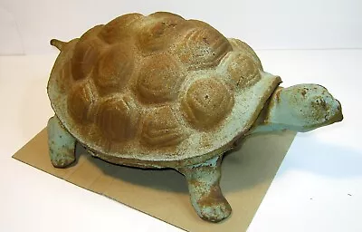 Vintage Large Cast Iron Turtle Tortoise Outdoor Decoration HEAVY • $299.99