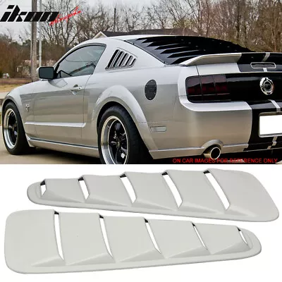 $108.99 • Buy Fits 05-09 Ford Mustang V6 OE Style Side Quarter Window Louver Painted #HP White