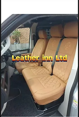 Vw Transporter T5 T6 Seat Cover 3 Seater Front  1+2 & RR Bed All 4 Parts Vw Logo • $721.84