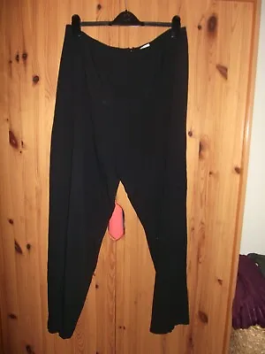 Caroline Charles London Black Formal Wide Leg Trousers - Size 18 • £19.99