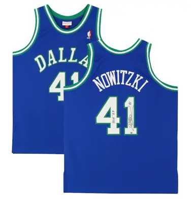 Dirk Nowitzki Autographed  HOF 23  Mavericks Blue Authentic Jersey Fanatics • $737.10