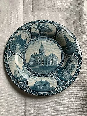 Rowland & Marsellus Co Green Flow Blue Plate: Hartford Conn State Capitol - A2 • $25