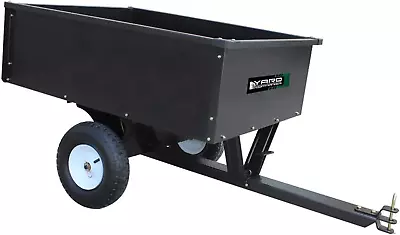 Heavy Duty Tow Behind ATV Trailer Steel Dump Cart - 10-Cubic Feet And 400-Pound  • $199.49