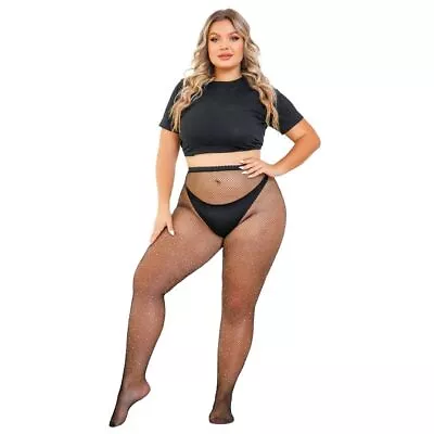 Plus Size High Waist Tights Sparkle Pantyhose  Dance Party Halloween Cosplay • $14.37