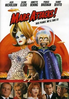 Tim Burton's Mars Attacks! (Jack Nicholson Glenn Close Annette Bening) NEW DVD • $9.98