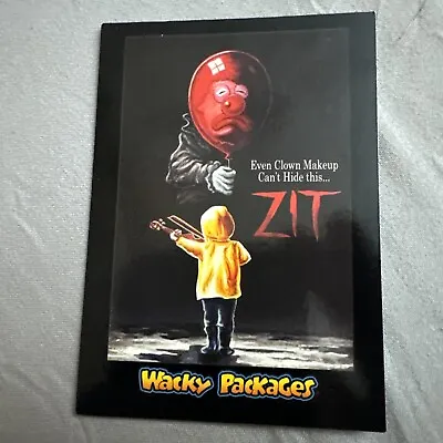 2018 TOPPS WACKY PACKAGES GO TO THE MOVIES IT Stephen King Pennywise Parody Card • $5.99