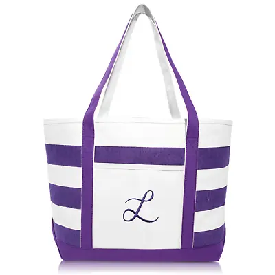 Dalix Monogrammed Beach Bag And Totes Personalized L Purple • $20