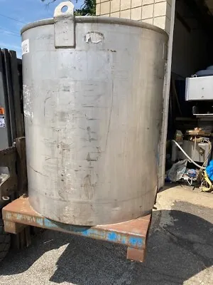 330 Gallon Stainless Steel Tote Tank Top Manway Bottom Outlet • $1150