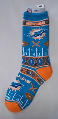 Miami Dolphins Socks Medium Size 5  To 10 Super Fan • $12