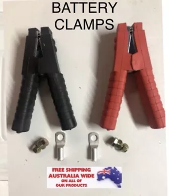 3000 A Heavy Duty Alligator Battery Clamps Jumper Lead With 10 Mm Lugs And Bolts • $30.85