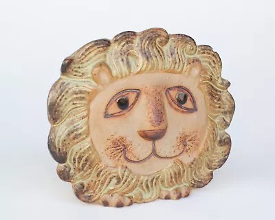Vintage 60's Or 70's Stoneware Lion Face Piggy Bank / CHIPPED Piece • $9.99
