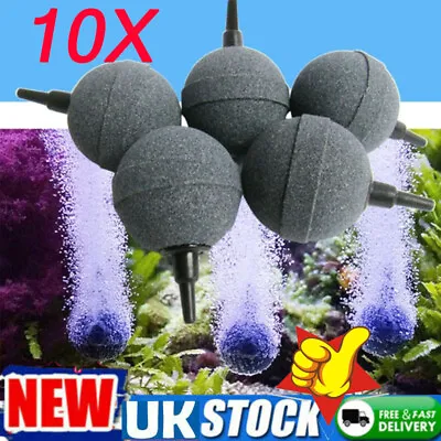 £7.90 • Buy 10Pcs 2.5CM Round Air Stone For Pond Or Aquarium Fish Tank Pump Bubble Diffuser~