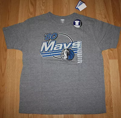 NWT Mens NBA Team Apparel Gray Dallas Mavericks Mavs '80 Tee Shirt 2XL XXL • $16.95