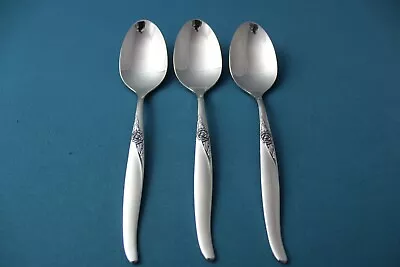 3 Teaspoons Oneida LA ROSE WM A Rogers Premier Stainless NEW 6 1/8  • $29.39