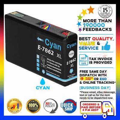 1x YYUDA 786XL NoN-OEM CYAN Ink Cartridge Alternative For Epson WF-4630 WF-4640 • $14.70