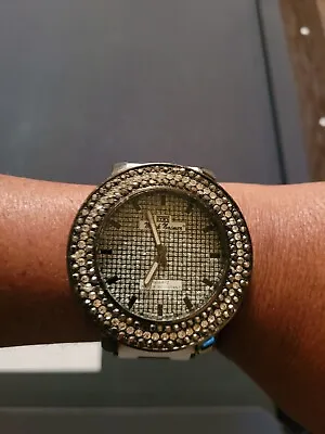 Black White Mark Naimer Men's Fashion Silicon Band Analog Quartz Wrist Watch NOS • $20