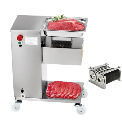 110V QE Meat Cutting Machine Meat Cutter Slicer With 5mm Blade 500KG/H Output HQ • $890