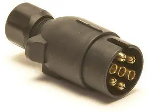 £4.95 • Buy Trailer Parts - 7 Pin 12n Plastic Plug: Black - Towing 7 Pin Electrical Plug