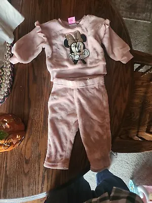 Minnie Junior 12m Outfit Sweat And Sweater Mouse Pink • $15