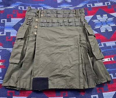 Damn Near Kilt 'Em Stowaway Utility Kilt Military Green Olive Cargo Tactical M • $49.99