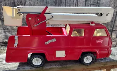 Vintage Red Tonka Snorkel Fire Truck Engine Aerial Bucket Metal • $49