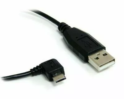 1ft 90° Right Angle Micro USB Male To USB 2.0 A Male Data Sync Charge Cable Cord • $5.74