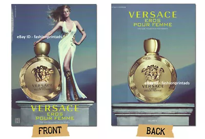 VERSACE Fragrances 2-Page Magazine PRINT AD 2014 LARA STONE • $5