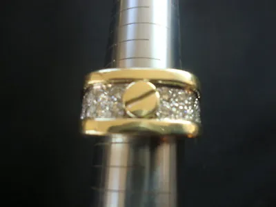 Designer Jose Hess Estate 14k Yellow Gold Diamond Heavy Diamond Cluster Ring  • $900