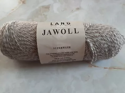 Lang Jawoll Superwash Wool Yarn 229 Yds 50 G. Made In Italy Color Heather/cream • $8