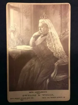 Original Cabinet Photo Queen Victoria London United Kingdom Royalty Card Antique • $95