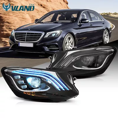 VLAND Full LED Projector Headlights W/Animation For 14-17 Mercedes Benz S-Class • $759.99