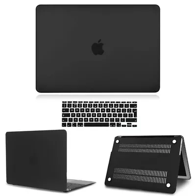 Black Shell Case Cover+Keyboard Cover For Apple MacBook Air Pro 11'' 13 14 15 16 • £9.92