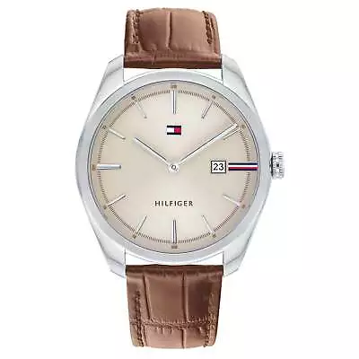 Tommy Hilfiger Brown Leather Men's Watch - 1710430 • $171
