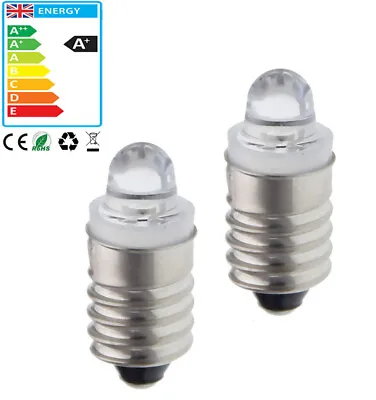 Warm/White 3V 12V E10 LED Bulb Screw Lamp Replacement For Torch Flashlight Light • £8.98