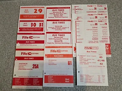 £4.99 • Buy Fife Scottish Bus Timetable Leaflets (x15) – Job Lot Various