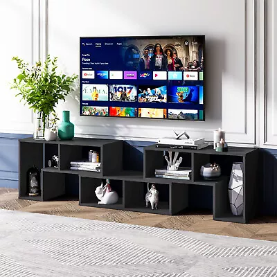 3 PCS Adjustable TV Stand Entertainment Center Bookcase For TV's Up To 65  Black • $84.99