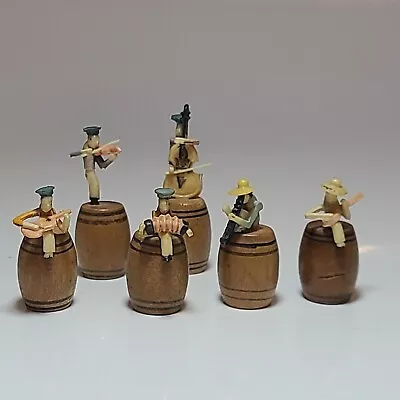 Vtg Musical Jazz Beer Barrel Band Celluloid Mini Figures Wood Instruments Japan • $22