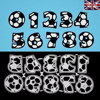 Football Numbers Metal Cutting Dies 2.5cm Tall Card Making Crafting Sport A3 • £4.85