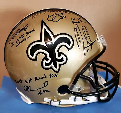 New Orleans Saints Multi Player Signed Autographed Full Size Authentic Helmet • $399.99