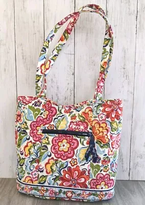 Vera Bradley   Hope Garden  Colorful Quilted Tote Bag With  Straps • $14.95