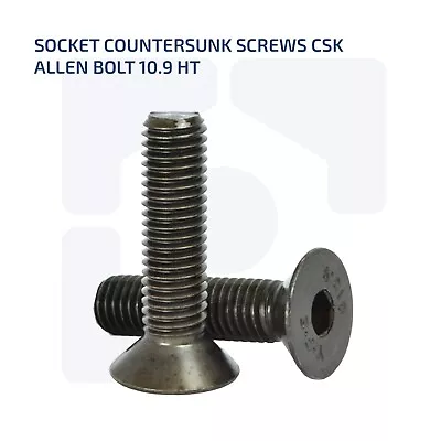 M2 High Tensile Socket Countersunk Screws 10.9 Ht Csk Hex Allen Key Bolts • £0.99