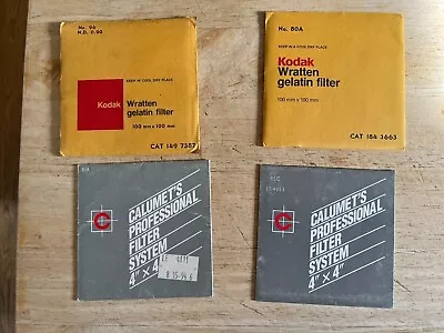 $10 • Buy Kodak Wratten 100mm Filters Calumet 4 X4  No 96 (ND.9) 80A 81A 85C Open Packs