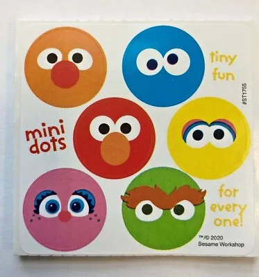 60 Sesame Street Face Dot Stickers Party Favor Teacher Supply Big Bird Elmo Zoe • $2.75