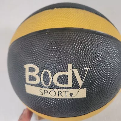 Body Sport Medicine Ball 8 Lb.  Yellow/Black – Weighted • $22