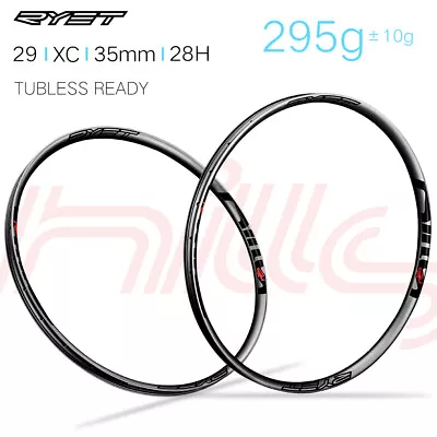 29inch Carbon MTB Rims Super Light 295g 35mm Width 28H XC Mountain Bike Rimset • $641.29