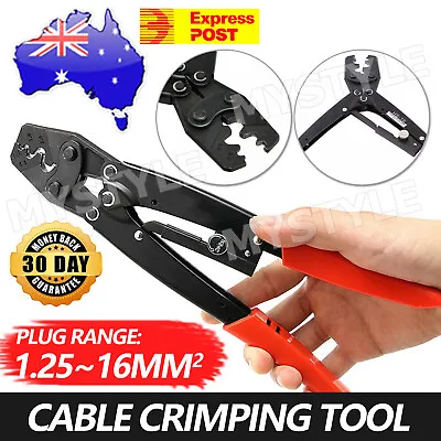 $18.95 • Buy 1.25-16mm² Wire Crimper Cable Crimping Plier Terminal Anderson Plug Crimp Tool