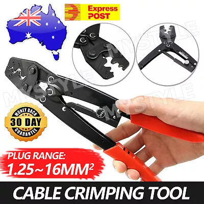 1.25-16mm² Wire Crimper Cable Crimping Plier Terminal Anderson Plug Crimp Tool • $15.95