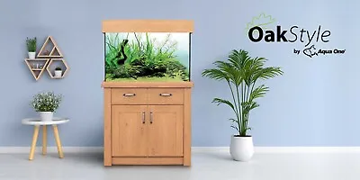 OakStyle 145L Tropical Fish Tank Including Cabinet Filter Heater And Lighting • £599.99